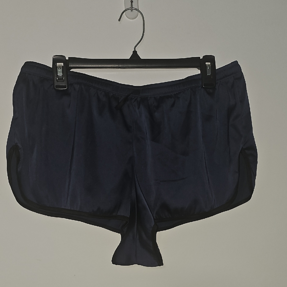 Women's Navy Satin Pajama Set